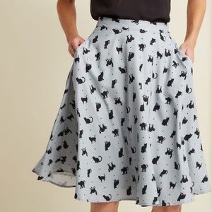 ModCloth A-Line Circle Skirt In Cats